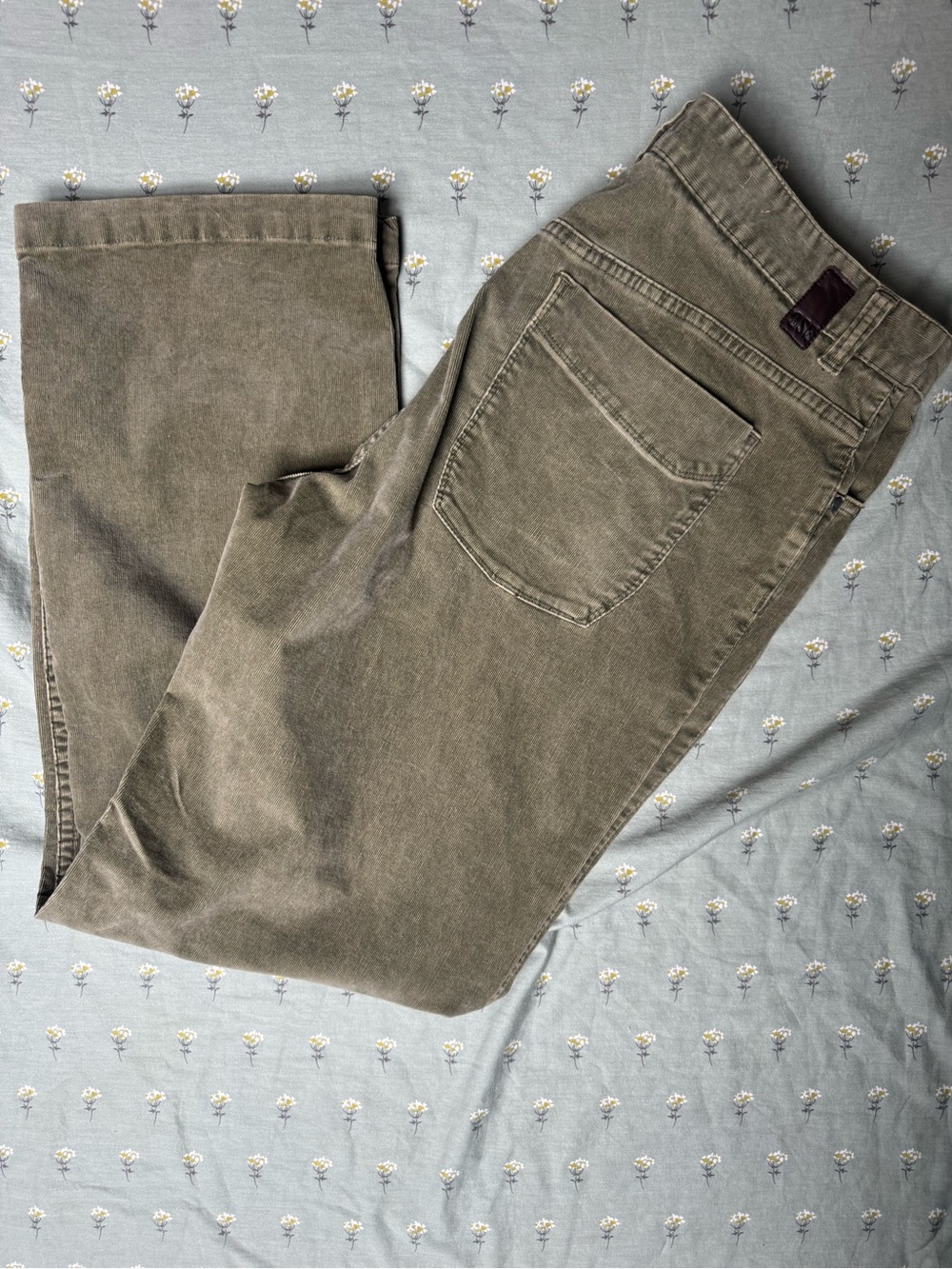 Woman’s  Casual Corduroy Pants - Olive Green